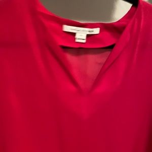 Hot pink silk blouse